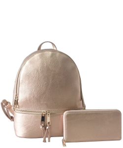 New Fashion Backpack with Wallet LP1062W ROSEGOLD